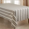 Saro Lifestyle SARO  65 x 140 in. Oblong Cotton Tablecloth with Grey Striped Design 5618.GY65140B